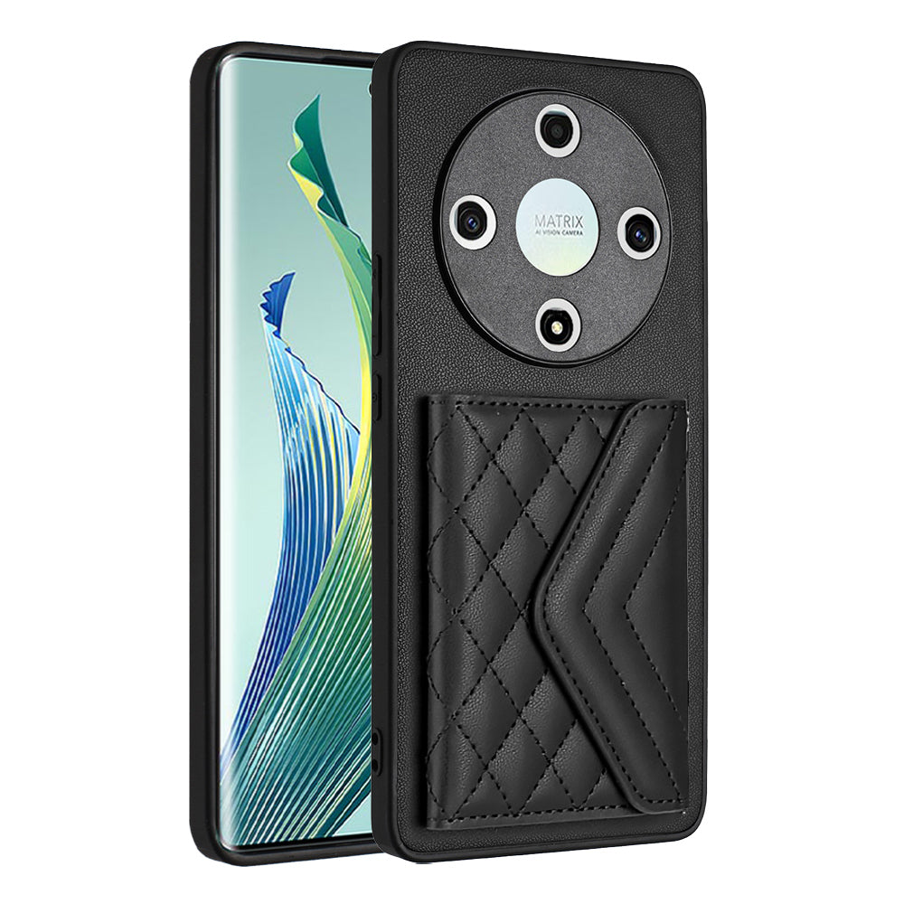 YB Leather Coating Series-8 For Honor X9b 5G / Magic6 Lite 5G Kickstand Case RFID Blocking Card Slots Phone Cover YB Leather Coating Series-8 For Honor X9b 5G / Magic6 Lite 5G Kickstand Case RFID Blocking Card Slots Phone Cover